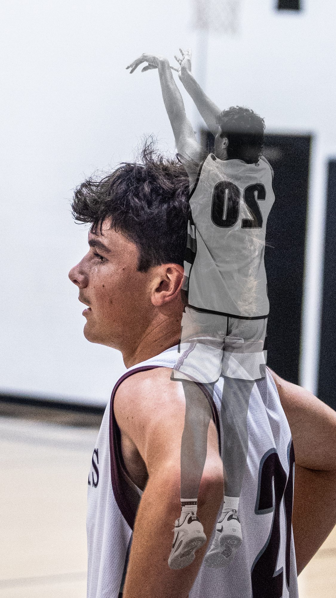 Double exposure, on the court